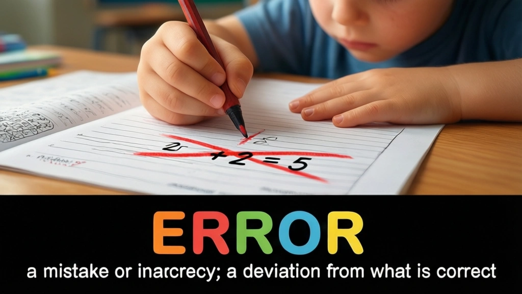 English Illustration for error